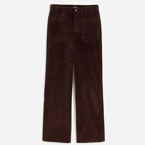 Madewell Pants - Madewell Low Slung Baggy Utility Pants Corduroy Dark Carob Brown Size 24 NWT